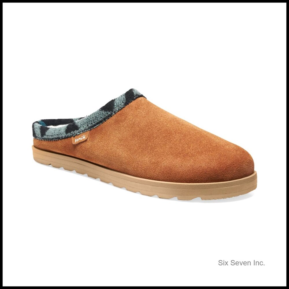Cozy Faux Shearling Lined Mule Slippers Memory Foam Footbed Indoor Outdoor